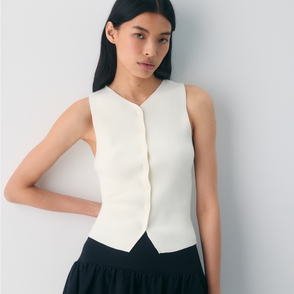 NWOT Wilfred Croquet Sweater Vest in Light Birch
